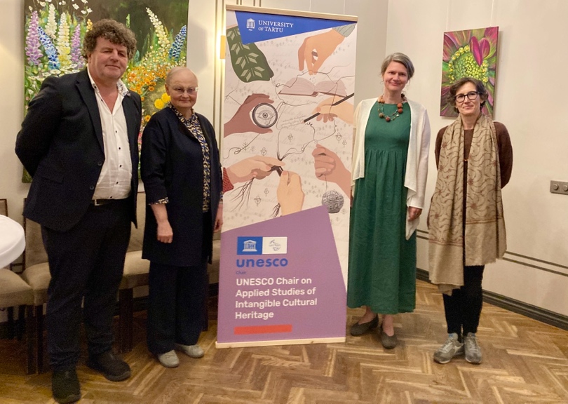 UNESCO ICH Chairholders Marc Jacobs, Kristin Kuutma, Anita Vaivade and Chiara Bortolotto.